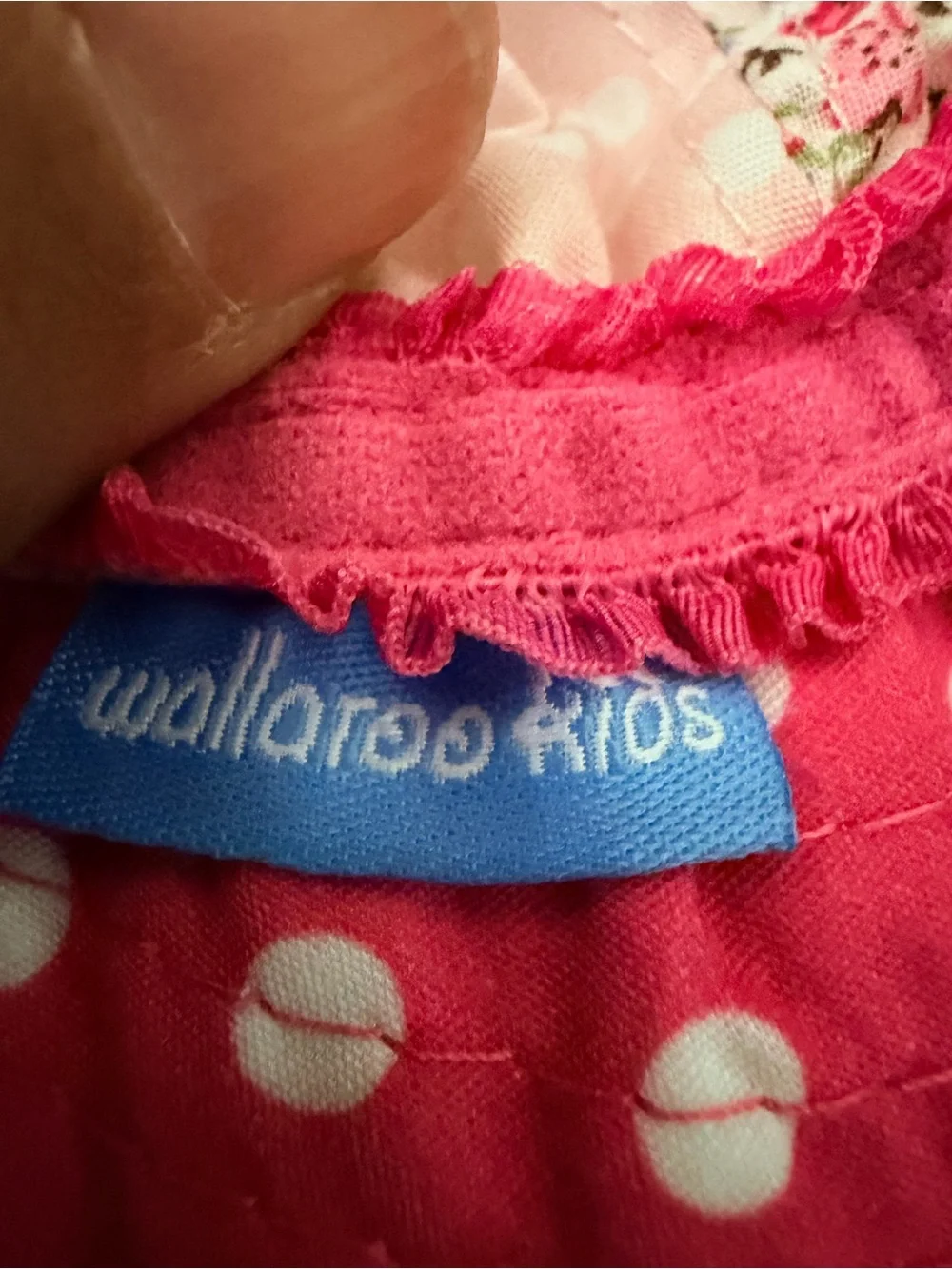 Wallaroo Kids Sun Hat in Hot Pink Polka Dot